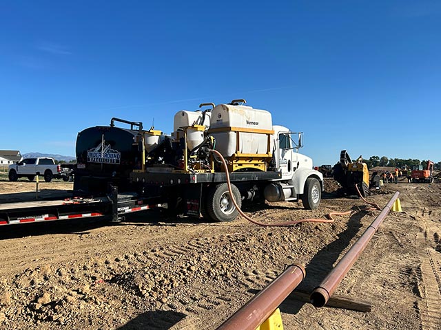 UGS hydrovac unit on site